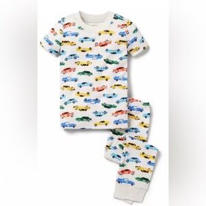NWT- Janie and Jack Good Night Short Sleeve Pajama In Race Car